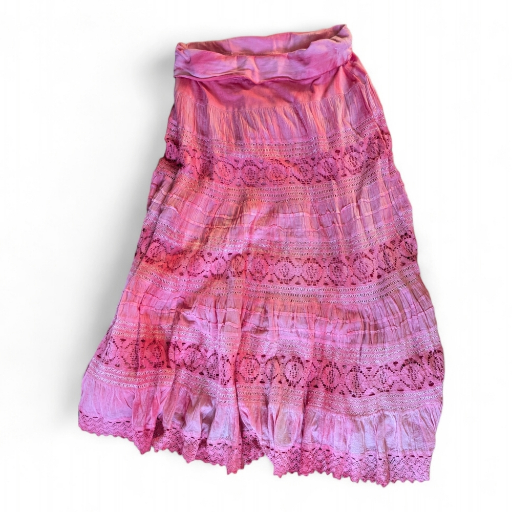 Cute Options Boho maxi crochet skirt